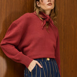 SOLID CREW NECK KNIT SWEATER