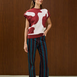 COTTON HIGH WAIST STRAIGHT LEG  PANT