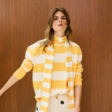 STRIPED  CREW NECK KNIT SWEATER