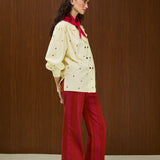 Vintage Double Breasted Cotton Blouse