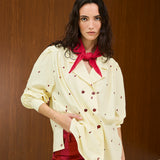Vintage Double Breasted Cotton Blouse