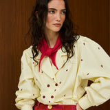 Vintage Double Breasted Cotton Blouse