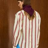Cotton Round Neck Blouse With Back Button