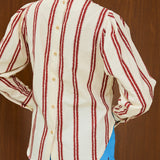 Cotton Round Neck Blouse With Back Button