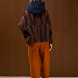 Cotton Hooded Jacket With Full Zipper