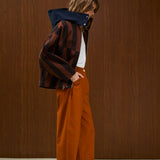 Cotton Hooded Jacket With Full Zipper