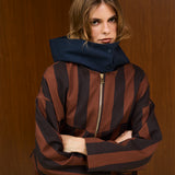 Cotton Hooded Jacket With Full Zipper