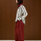 Cotton High Waisted Cropped Pant  With Elasticband