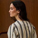 Cotton Round Neck Blouse With Back Button
