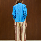 Cotton High Waisted Flared Pant