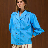 Vintage Double Breasted Cotton Blouse