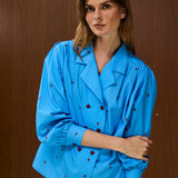 Vintage Double Breasted Cotton Blouse