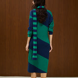Round Neck Knitted Straight Long Sleeve Dress