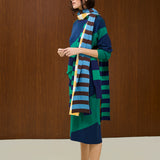 Round Neck Knitted Straight Long Sleeve Dress