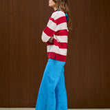 Cotton High Waisted Flared Pant