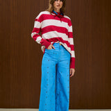 Cotton High Waisted Flared Pant
