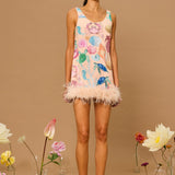 Ocean Bloom Feather Dress
