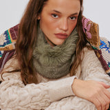 Viola Mint Fur Scarf