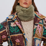 Viola Mint Fur Scarf