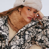 Bufanda de piel beige Solo