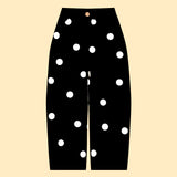 Cotton High Waisted Cropped Pant With Elasticband