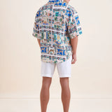 Mare Tiger 100% Linen Short Sleeve Shirt