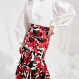 Camellia Midi Ruffles Skirt