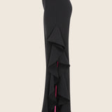 Ruffle Black  Pant